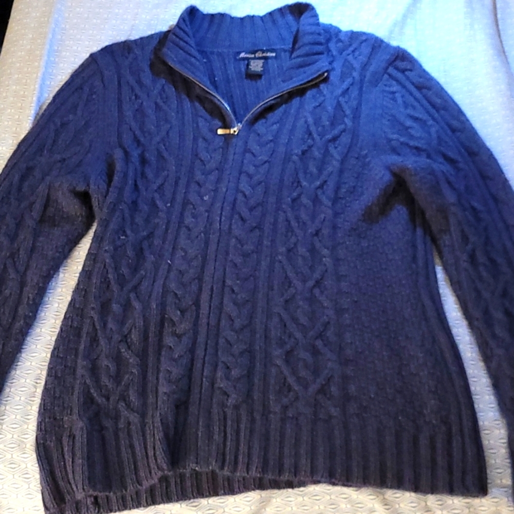 Blue knit sweater
